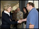 Secretary Spellings greets administrators of Yuut Elitnaurviat School in Bethel, Alaska.