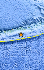 Small map showing earthquake