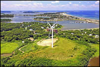 Aerial photo of the windmill at Hull, Massachusetts.