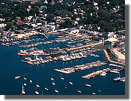 Photo of a New England marina.