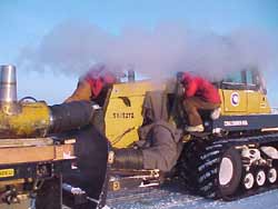 close up of plowing equipment