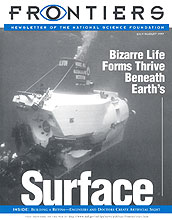 July 1997 Frontiers cover, Bizarre Life Forms Thrive Beneath Earth's Surface