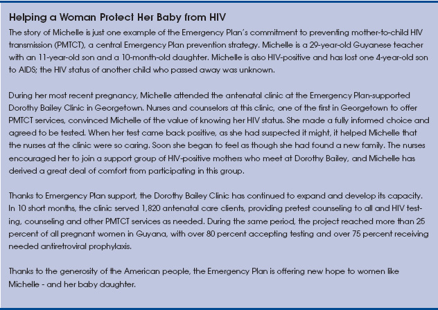 Boxed text -- Helping a Woman Protect Her Baby from HIV