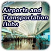 Photo of an airport.  Links to Transportation page