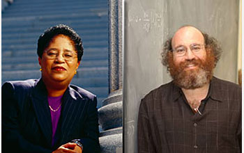 Photo of Shirley Ann Jackson and William Bialek