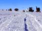 A caravan trekked nearly 110 tons of cargo from McMurdo station to the South Pole.