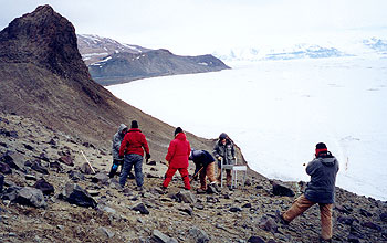 Group of researchers on James Ross Island