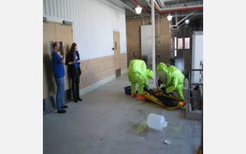 RESCUE researchers observe first responders during an emergency response drill in California.