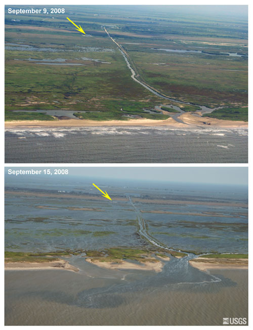 Location 1: Oblique aerial photography from Cameron Parish, LA