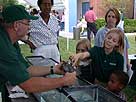 Gary L. Hill holds an armored catfish