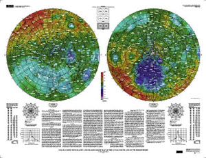 Sheet 3 North and South Lunar Hemispheres