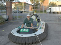 Gary Hill demonstrated how a hovercraft