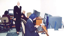 Jordanian women gain basic computer and internet skills.