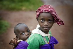 Photo of Girl and Baby In Uganda