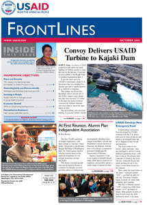 Image: Cover of October  2008 issue of FrontLines - Click on image to download PDF
