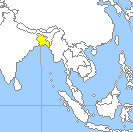 project locations map with  Bangladesh highlighted