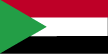 Flag of Sudan is three equal horizontal bands of red (top), white, and black with a green isosceles triangle based on the hoist side.