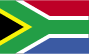 Flag of South Africa is two equal-width horizontal bands of red (top) and blue separated by a central green band which splits into a horizontal Y, the arms of which end at the corners of the hoist side; the Y embraces a black isosceles triangle from which the arms are separated by narrow yellow bands; the red and blue bands are separated from the green band and its arms by narrow white stripes.