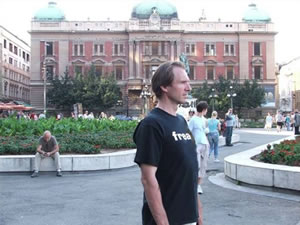 Actor/Director Ralph Fiennes in Belgrade.