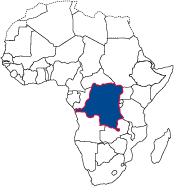 Map of Africa highlighting country location.