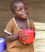 photo of child with food 