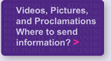 Videos, Pictures and Proclamations. Where to send information?