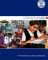 Cover of FY 2003 Performance and Accountability Report - Click to download report