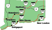 Map of Connecticut