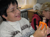 Praskovia puts the finishing touches on a handmade souvenir during a craft making class organized by The Izmail Entrepreneurship Support Fund. Sales of handmade souvenirs such as these will help Praskovia to support herself.