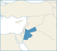 Map of Jordan and surrounding region.