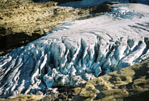 Glacial ice, Jackson Glacier, USGS photo