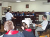 Students simulated a criminal trial in court