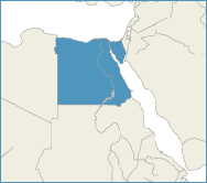 Map of Egypt and surrounding region.