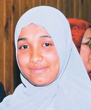 Photo: Seventeen-year-old Marwa Mukhtar is a peer educator at Minia University.