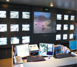 Photo: Desk and multiple monitors