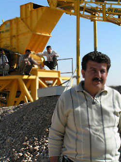 Abu Yahya’s new stone crusher produces fine quality sand that he can sell below his competitors’ price. After 16 years of exile from their hometown, Abu Yahya and his cousins now have a prospering business and a strong source of income.