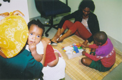 Children attend social work session at the Rape Survivors Unit of Umlazi Hospital in Durban.
Photo: USAID