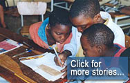 Namibia - Students engaged in a group activity   ...  Click for more stories...