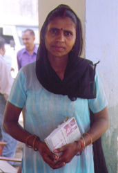 Photo of Santosh,  a resident of Mubarakpur, a village outside of New Delhi.