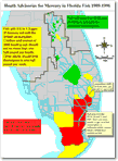 Figure 7-01, Health advisories for mercury in Florida fish, 1989-1996 graphic