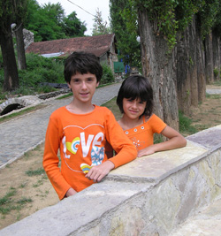 Hajat Tocilla, 12, with her sister Erza, 9, says the new park in Prizren is their “favorite place to play.”