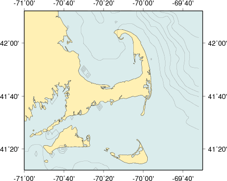 Map of field activity boundary.