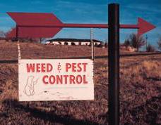 Weed and Pest Control Sign