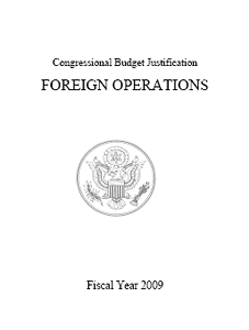Cover of the FY2009 Foreign Operations Congressional Budget Justification - Click to Download
