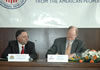 (From left) Judge Enchev and USAID/Bulgaria Mission Director Mike Fritz sign the Memorandum of Understanding to establish court partnership