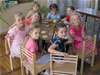 Children of kindergarten #41 in Zhytomyr enjoy art class sitting on new chairs