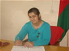 Manzura Habilova, a newly-elected Tasmali municipal leader, expresses her satisfaction with USAID’s community project