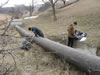 MDI specialists, together with Alchevsk Water Company representatives, perform instrumental measurements in the water mains.