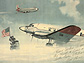 A print of the aircraft <i>Que Sera Sera</i> at the South Pole is autographed by the pilot.