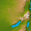 Olduvai Gorge, Shaded Relief and Colored Height